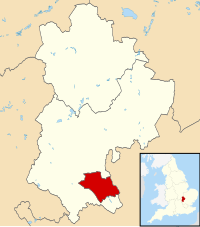 Luton ditunujukkan dalam Bedfordshire