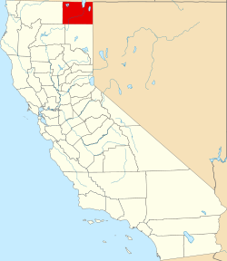 Karte von Modoc County innerhalb von Kalifornien