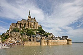 Mont Saint-Michel bij hoog water, 5 augustus 2015