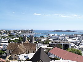 City centre and Nouméa Cathedral