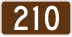 Route 210 marker