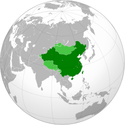 Location of Empire of China (1915–1916)