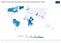 Image 35Share of electricity production from hydropower, 2022 (from Hydroelectricity)