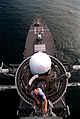Vista desde el mástil del USS Carney (DDG-64), año 1998.