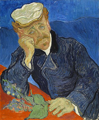 Portret van Dokter Gachet, skildery van Vincent van Gogh (1853–1890) in 1890.