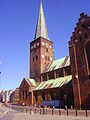 Der Aarhuser Dom am zentralen Domkirkepladsen