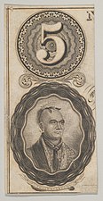 Motif pour billet de banque avec Thayendanegea (vers 1824–1837), Metropolitan Museum of Art, New York