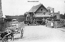 Carte postale ancienne montrant la halte ferroviaire de Blécourt au début du XXe siècle