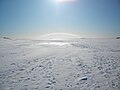 English: Walking on sea ice Suomi: Kävelemässä meren jäällä