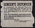 Gebod in de bezette gemeente Diepenveen in 1944 dat iedereen na 17 uur binnen moet blijven op straffe van de dood