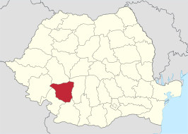 Locatie van district Gorj in Roemenië