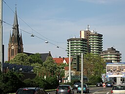 Europaplats och Kreuzkirche i Herne.