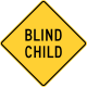 Zeichen W21-15-DE Blinde Kinder (Delaware)