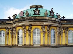 Palacio Sanssouci – fachada rococó, Georg Wenzeslaus von Knobelsdorff