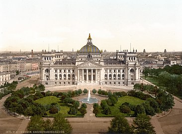 The Reichstag building on the Königsplatz, c. 1900