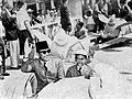 Sukarno and his son, Guntur, at Disneyland in 1957