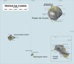 Map of Tristan da Cunha group