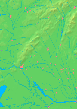 Gbely markerat på en karta över regionen Trnava