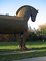 Das Trojanische Holzpferd vor dem Schliemann-Museum in Ankershagen