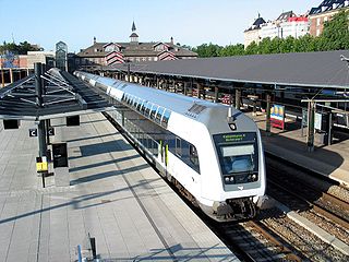 Double decker train at Østerport Station