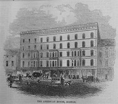 American House, Hanover St., 1850s (illustration from Gleason's Pictorial)
