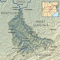 El río Big Sandy y una de sus fuentes —el Tug Fork— marcan la frontera noreste de Kentucky con Virginia Occidental