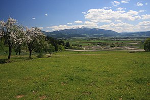 Blick vom Österreichring auf das Aichfeld