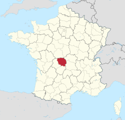 Krēzas atrašanās vieta Francijā