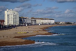 The beach at Eastbourne