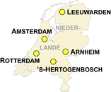 Austragungsorte der WM in den Niederlanden 1989