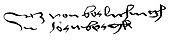 signature de Götz von Berlichingen