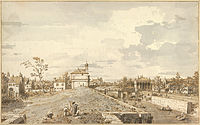 The Porta Portello with the Brenta Canal in Padua , 1740-1743