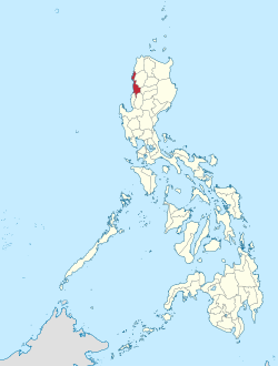 Map of the Philippines with Ilocos Sur highlighted