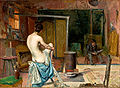 El taller del artista (1893/4) Óleo sobre tela. (93*127) Museo de arte de Sao Paulo.