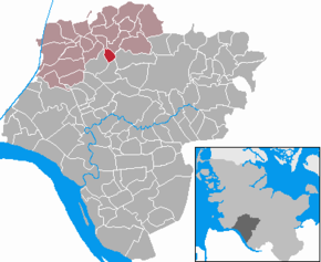 Poziția Kaisborstel pe harta districtului Steinburg