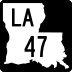 Louisiana Highway 47 marker