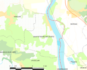 Poziția localității Saint-Étienne-des-Sorts