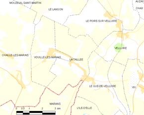 Poziția localității La Taillée