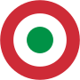 Italia har kokarde i rødt, hvitt og grønt.