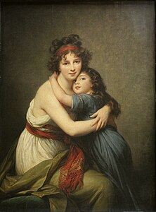 Madame Vigée-Lebrun et sa fille, Jeanne-Lucie-Louise, dite Julie (1789), huile sur toile, 130 × 94 cm, Paris, musée du Louvre[26].