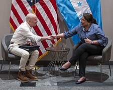 U. S. Department of Homeland Security (DHS) Secretary Alejandro Mayorkas Participates in a Bilateral Meeting with President of Honduras Xiomara Castro in McAllen, Texas on September 23, 2023 05.jpg