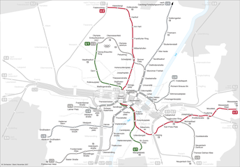 Plan Stammstrecke 2 (U1/U2) 2009