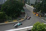 Yuji Kunimoto & Valtteri Bottas practising for the 2010 Macau Grand Prix (18 November 2010)