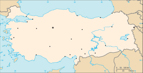 Törökország elhelyezkedése