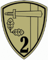 Oznaka rozpoznawcza 2. Regionalnej Bazy Logistycznej na mundur polowy.