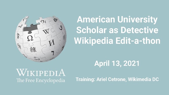 American University Edit-a-thon