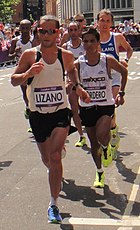 Carlos Cordero (hier im London-Marathon 2012 an Position zwei) – Rang dreißig