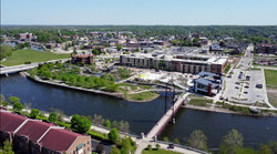 Mishawaka downtown, south of the St. Joe River