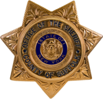 Polisbricka för biträdande sheriffer i Suffolk county, New York.