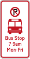 (R6-71B) No Parking: Bus Stop